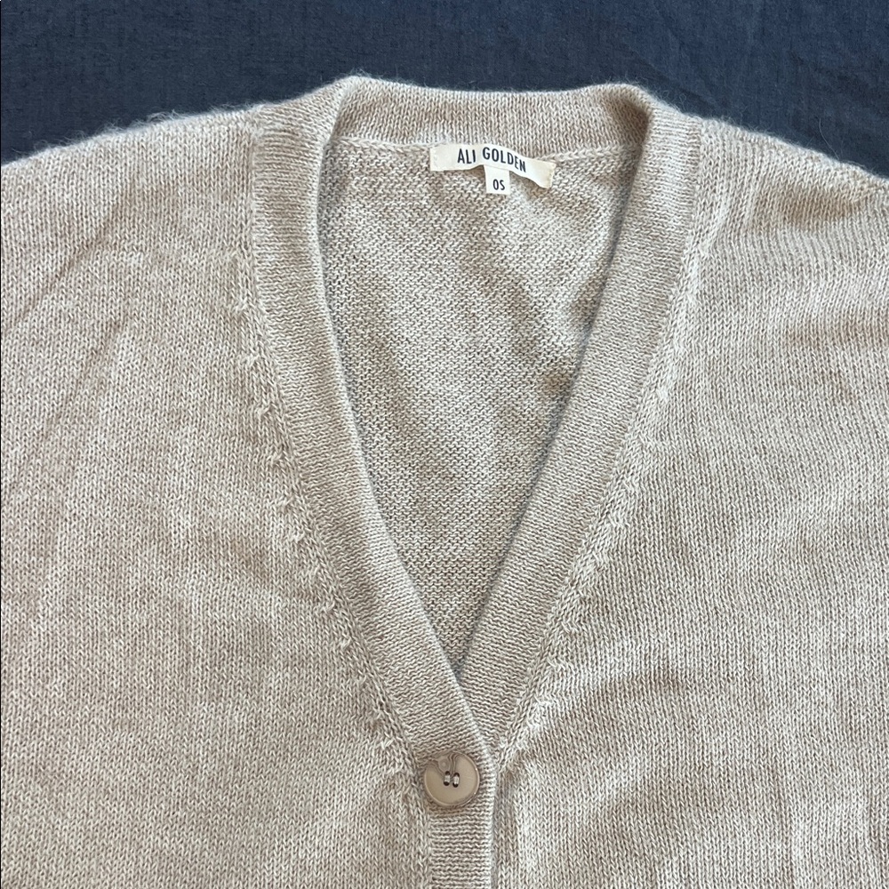 Ali Golden 100% Alpaca Button-Up Oversized Cardigan - Picture 6 of 12